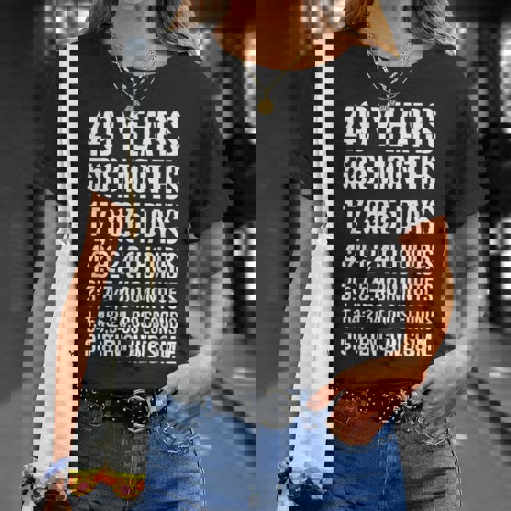 素晴らしい49歳の誕生日ギフト 面白い49歳の誕生日 Tシャツ 彼女への贈り物