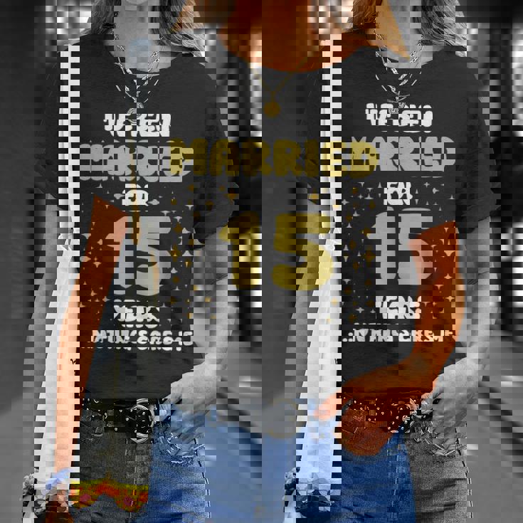 結婚15年 15周年 夫 妻 記念日 Tシャツ 彼女への贈り物