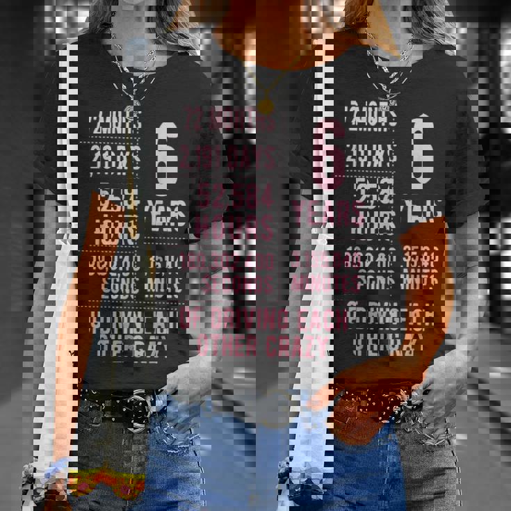 結婚6年 おもしろい 結婚6周年 Tシャツ 彼女への贈り物