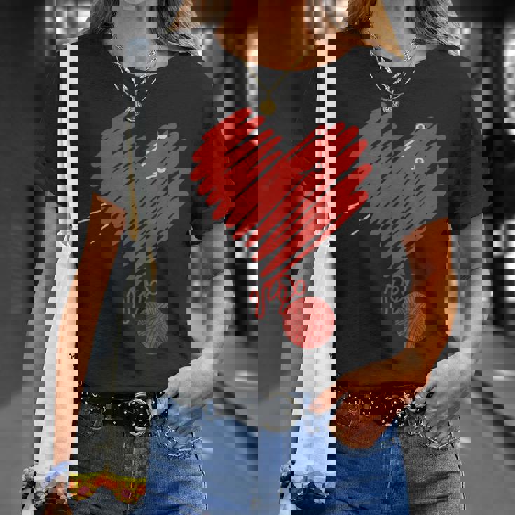 編み物 I かぎ針編み I 毛糸 I ニッター I 編み物 Tシャツ 彼女への贈り物