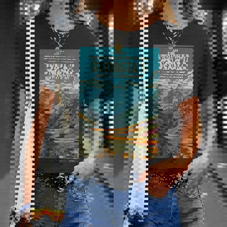 美しいジョージア共和国、グルジア共和国 Tシャツ 彼女への贈り物