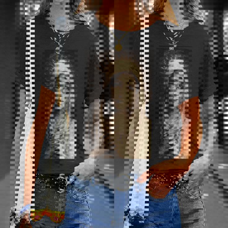 聖母マリア マリア カトリック絵画 長袖tシャツ Tシャツ 彼女への贈り物