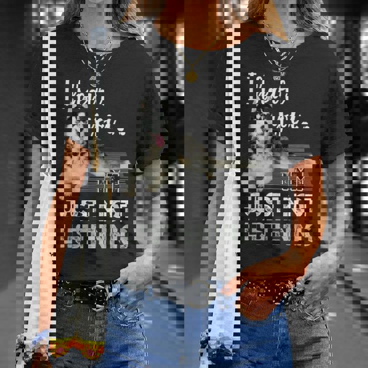 聞こえてるよ聞いていないだけだシベリアンハスキー恋人 Tシャツ 彼女への贈り物