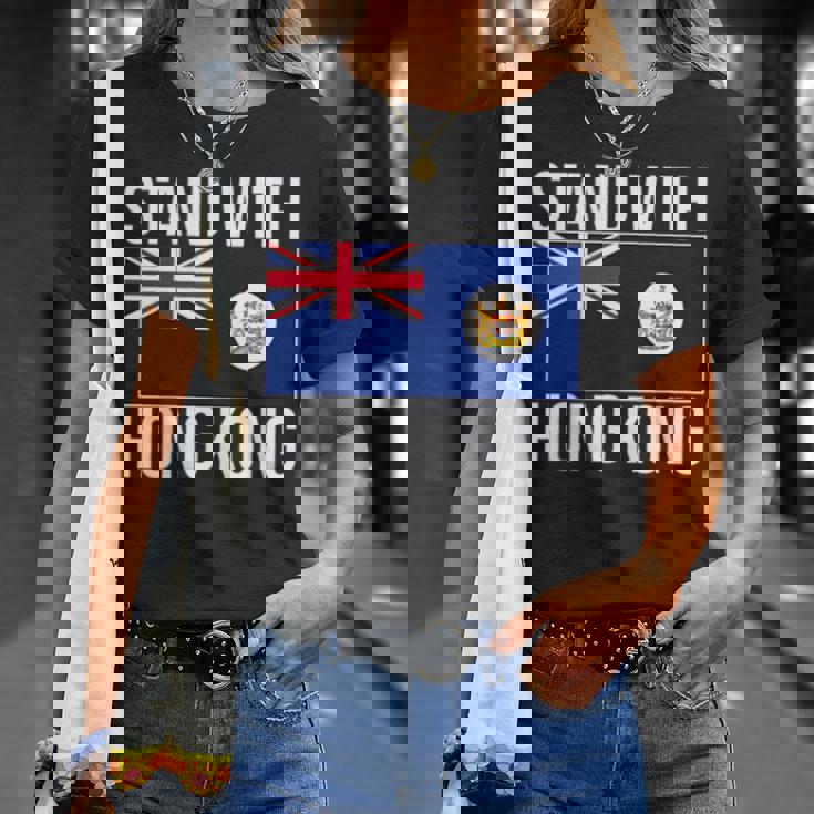 英国の香港国旗 1959-1997年 香港の自由 Tシャツ 彼女への贈り物