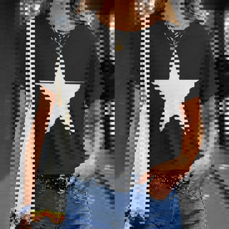 複数の色の白い星 長袖tシャツ Tシャツ 彼女への贈り物