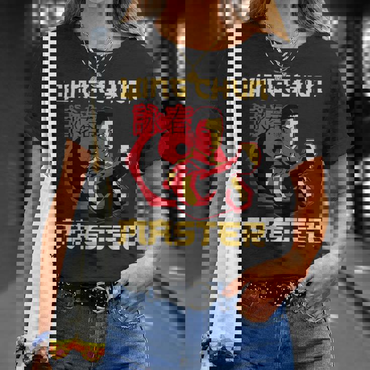 詠春拳マスター トレーニング 詠春拳 コーチ ファイター マーシャルアーツ 長袖tシャツ Tシャツ 彼女への贈り物