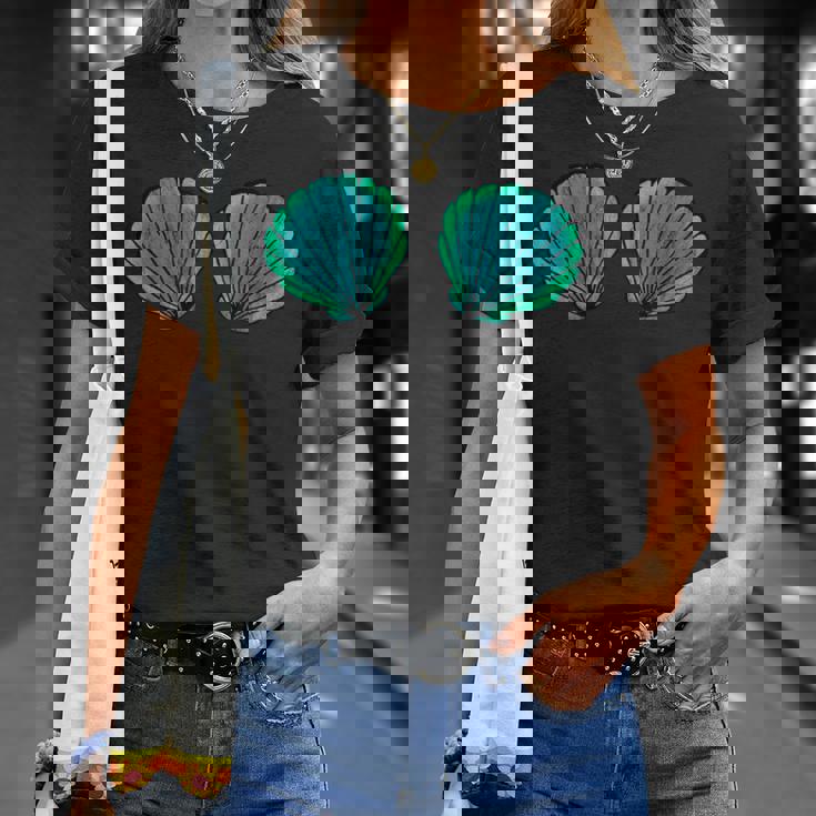 貝殻 マーメイド ブラジャー ビキニブラ 貝殻 Tシャツ 彼女への贈り物