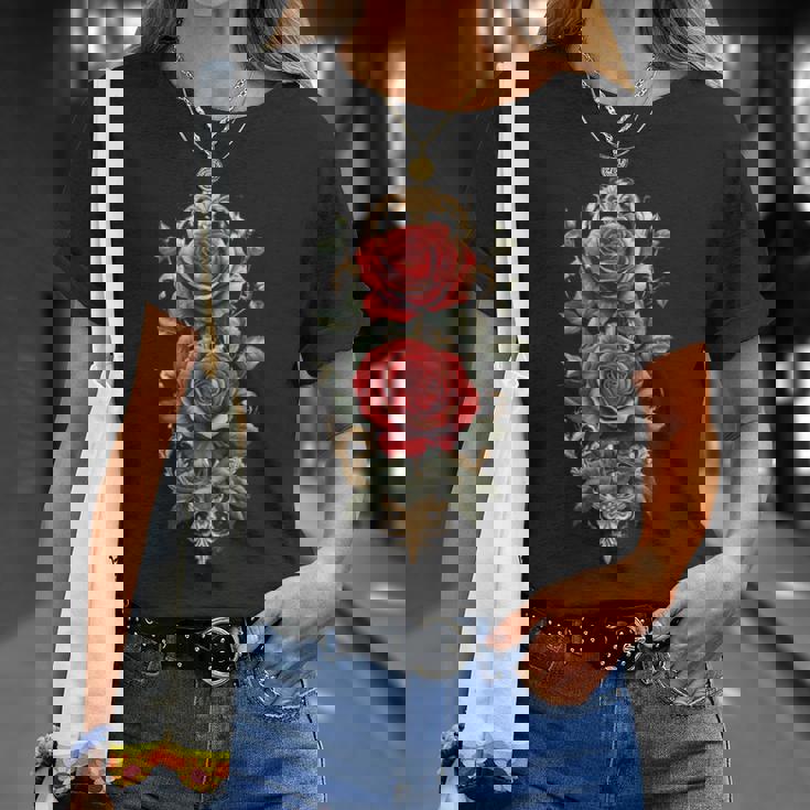 赤いバラ 花 ボタニスト 庭の花 赤いバラ 長袖tシャツ Tシャツ 彼女への贈り物