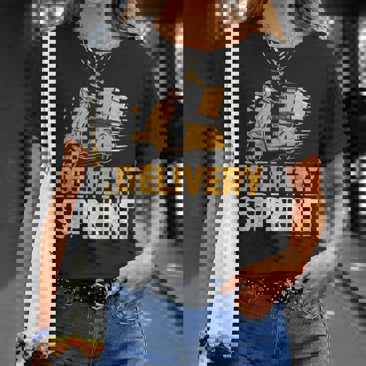 配達 スプリント 配達員 パッケージ 配達 Tシャツ 彼女への贈り物