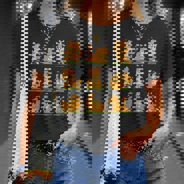 面白いtシャツ 柴犬 ヨガ イヌ わんこ メンズ 犬好き グッズ かわいい おもしろ 面白い 服 ネタ 長袖tシャツ Tシャツ 彼女への贈り物