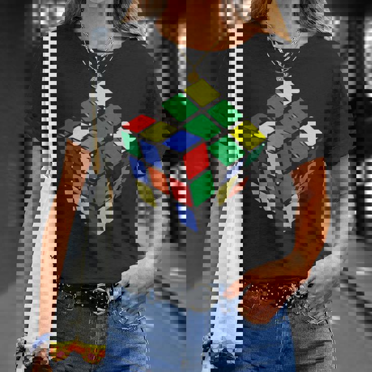 面白いオタクシェルドンパズルキューブ数学科学教師オタク Tシャツ 彼女への贈り物