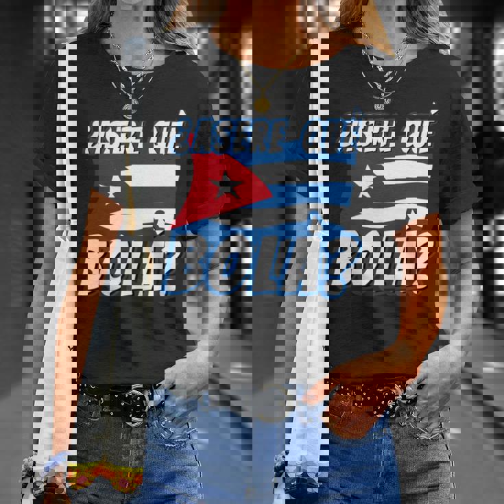 面白いキューバのハバナキューバの旗、アセレ・ケ・ボラ 長袖tシャツ Tシャツ 彼女への贈り物