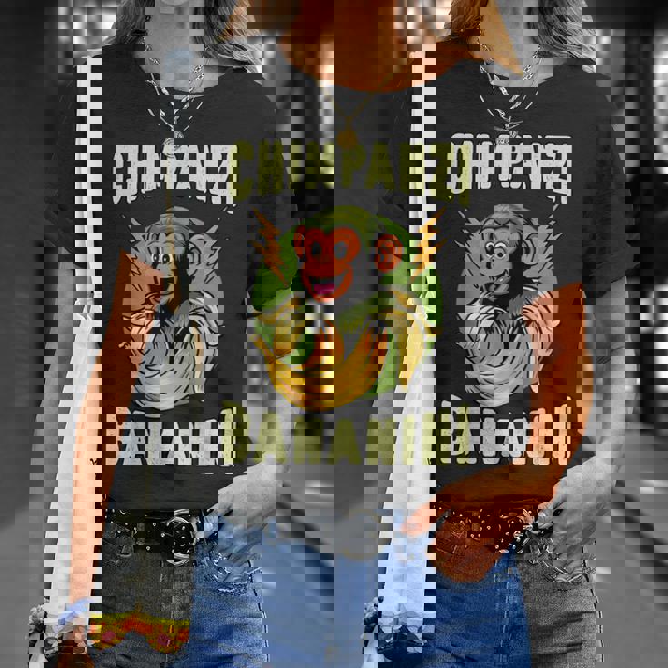 面白いモンキー・チンパンジーニ・バナニーニ・イタリアン・ブレインロット・ミーム Tシャツ 彼女への贈り物