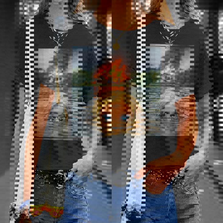 面白い人形の顔の服 ミーム 女性 男性 ヴィンテージ 水泳 Tシャツ 彼女への贈り物