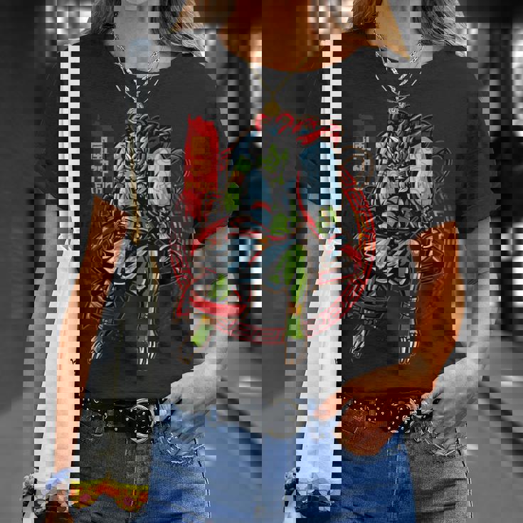 風神 風神 両部 古代日本神話 神 Tシャツ 彼女への贈り物