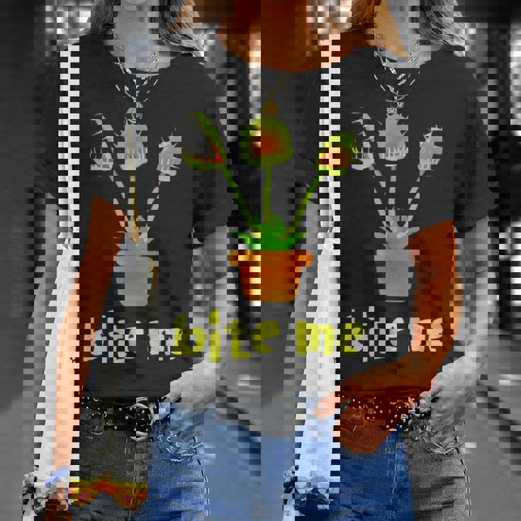 食虫植物 ハエ取り 庭師向けギフトシャツ Tシャツ 彼女への贈り物