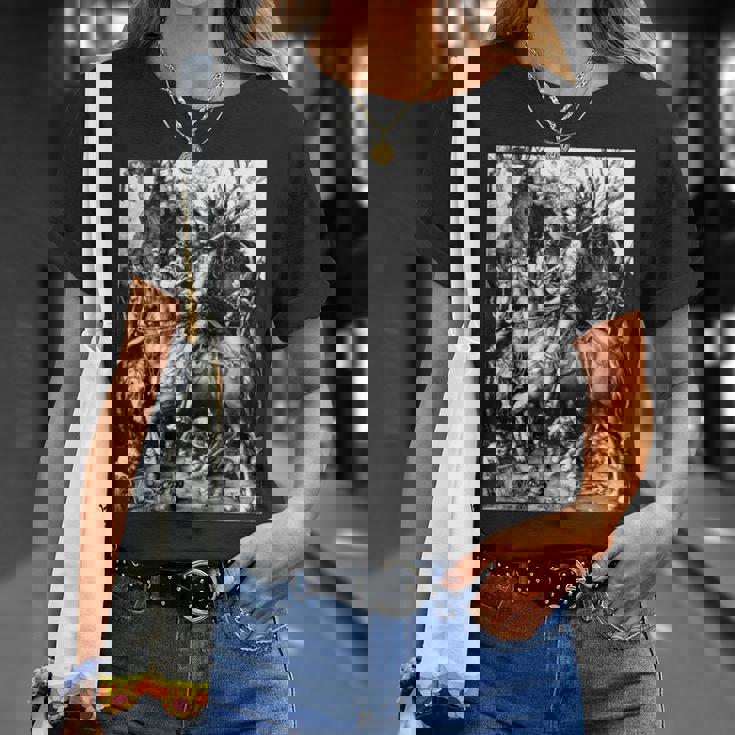 騎士と死と悪魔 アルブレヒト・デューラー1513 長袖tシャツ Tシャツ 彼女への贈り物