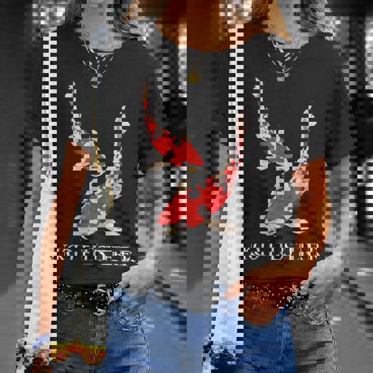 鯉 ささやき魚 鯉 日本 鯉 錦鯉 Tシャツ 彼女への贈り物