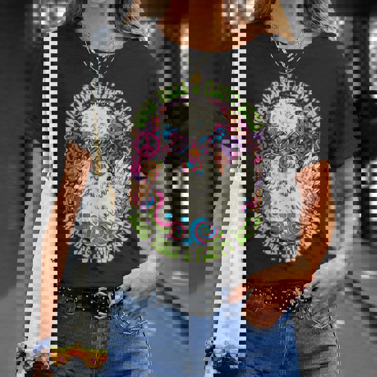 鶏好き ふわふわ お尻 バイブ 動物 ユーモア Tシャツ 彼女への贈り物