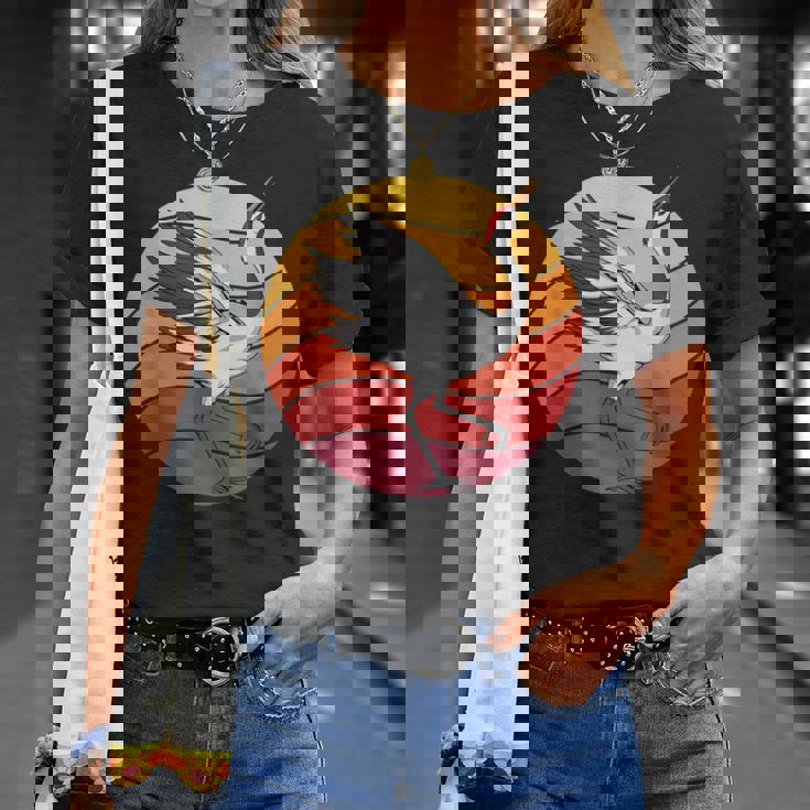 鶴 Crane Retrounset 鶴 Tシャツ 彼女への贈り物