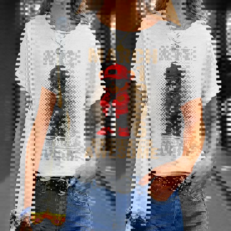 3月30日 誕生日 男性 女性 1996年 素晴らしいテディベア Tシャツ 彼女への贈り物