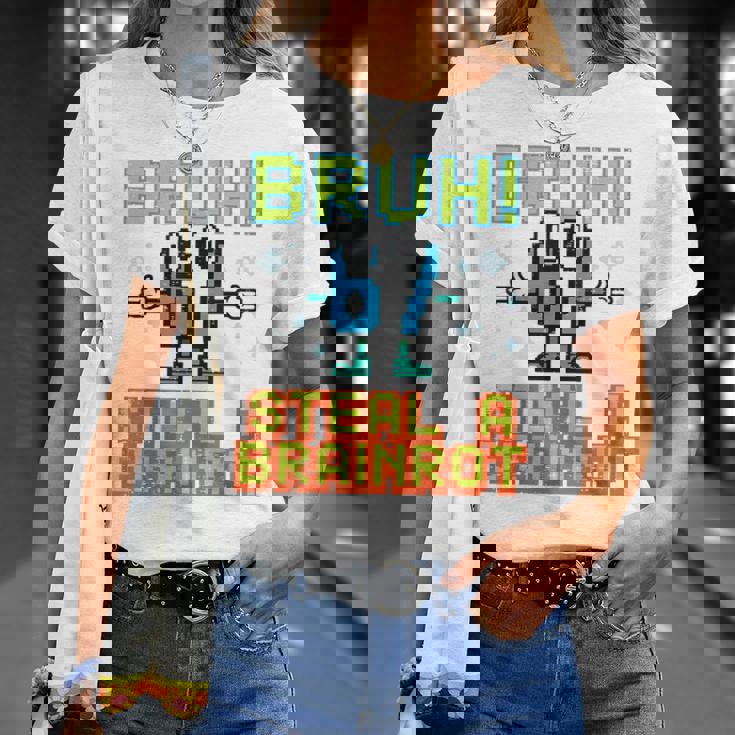 67 Bruhteal A Brainrot Meme 6 7 男の子 女の子 キッズ ユース Tシャツ 彼女への贈り物