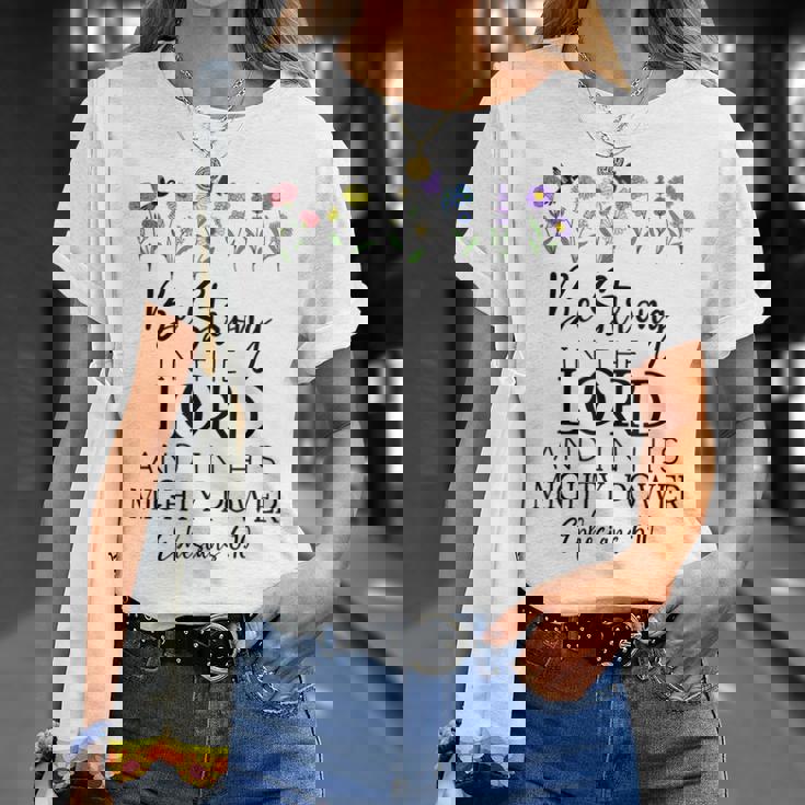 Betrong In The Lord Christian Ephesians 6 Tシャツ 彼女への贈り物