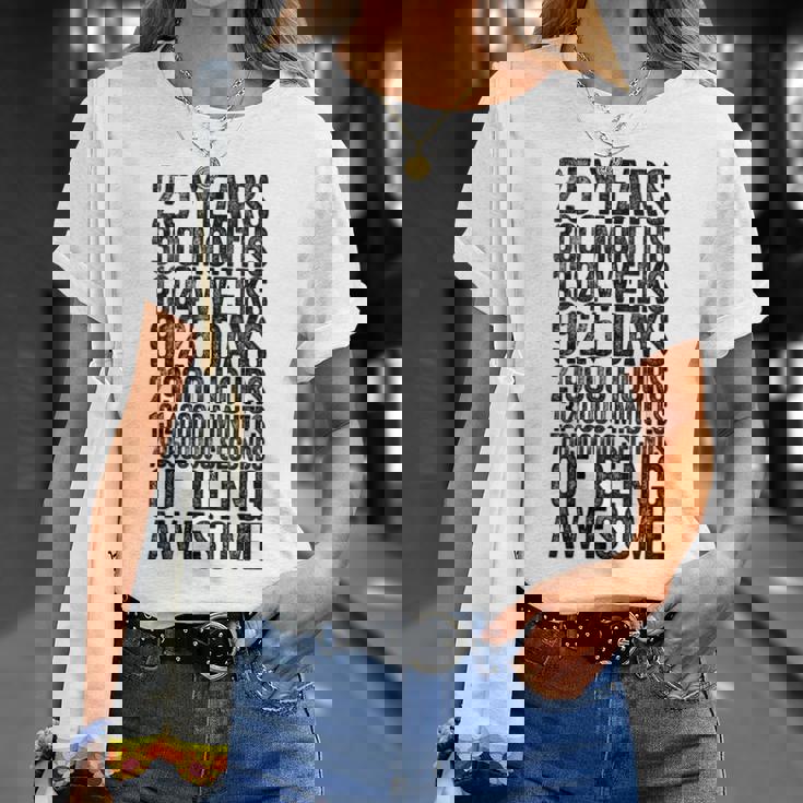 Chemise Humoristique Pour 25E Anniversaireieux Mètre Drôle 25 Ans Cadeaux T-Shirt Cadeaux pour elle