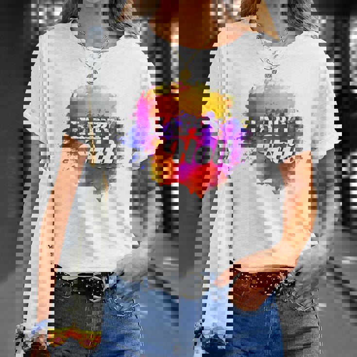 Colormear Happy Holi Tシャツ 彼女への贈り物