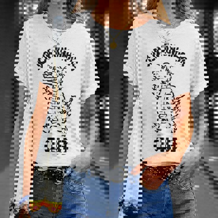 Crocodilelow Runners Club おもしろランニングマスコット 長袖tシャツ Tシャツ 彼女への贈り物