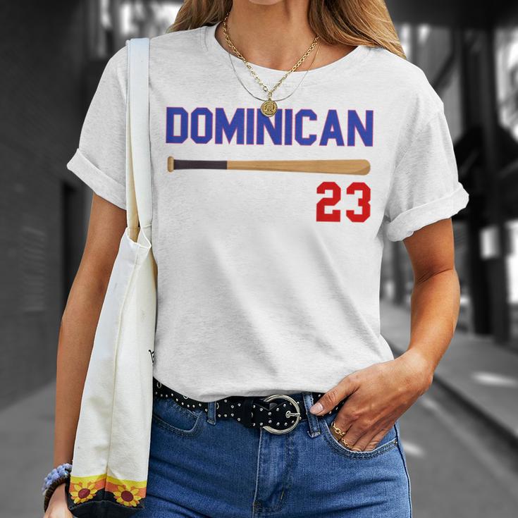 Dominicano Flag Rd República Dominicana De Béisbol Camiseta unisex Regalos para ella
