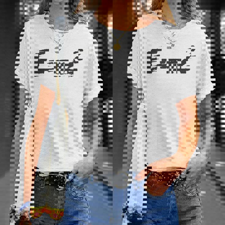 E Mc2 面白い 物理学 サイエンス シャツ エネルギー 質量光 速度 Tシャツ 彼女への贈り物