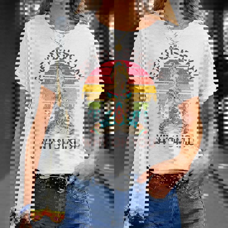 Eff Youee Kay Why Oh You レトロ サンセット タトゥーガール ヨガ Tシャツ 彼女への贈り物