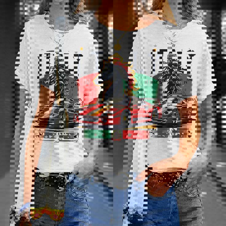 F40 イタリア スー 黒馬 Tシャツ 彼女への贈り物