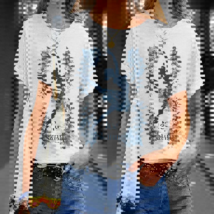 Floral Ice スケーター ダンシング スポーツ フィギュアスケート Tシャツ 彼女への贈り物