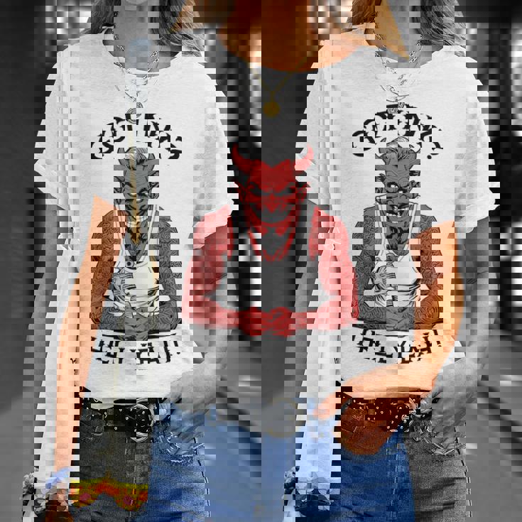 Got Ink Tattoo Devil Hell Yeah Inked Tattooist Tシャツ 彼女への贈り物