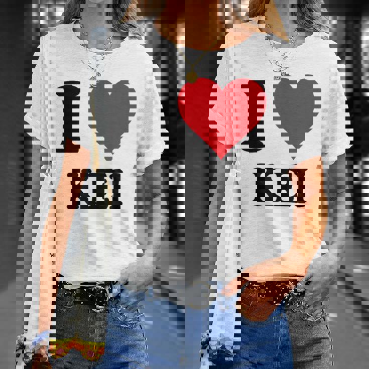 I Heart Keiファーストネーム I Love パーソナライズ Tシャツ 彼女への贈り物