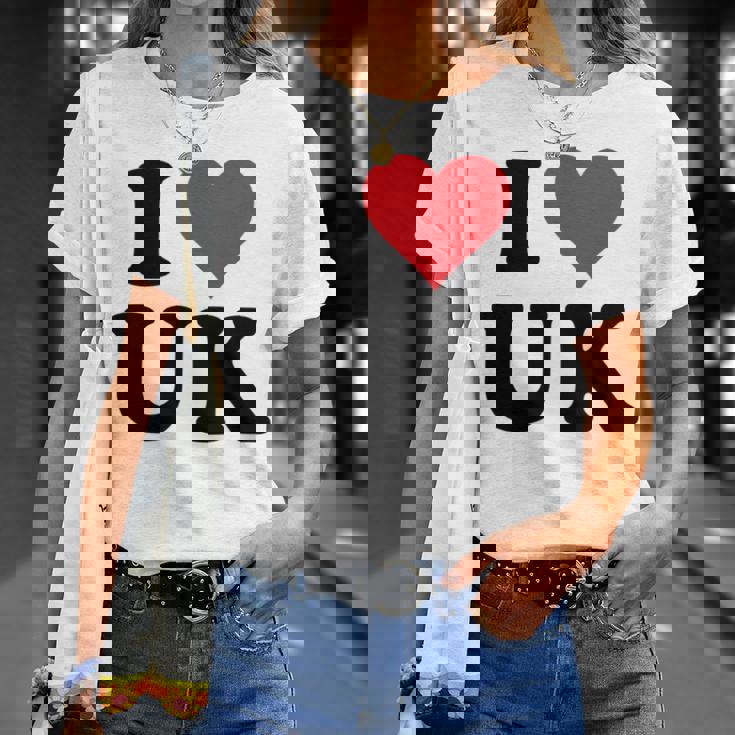 I Heart Uk Initials I Love UK First And Last Name U K 長袖tシャツ Tシャツ 彼女への贈り物