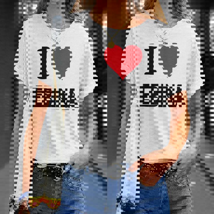 I Heart 海老名 日本ラブ日本土産 Tシャツ 彼女への贈り物