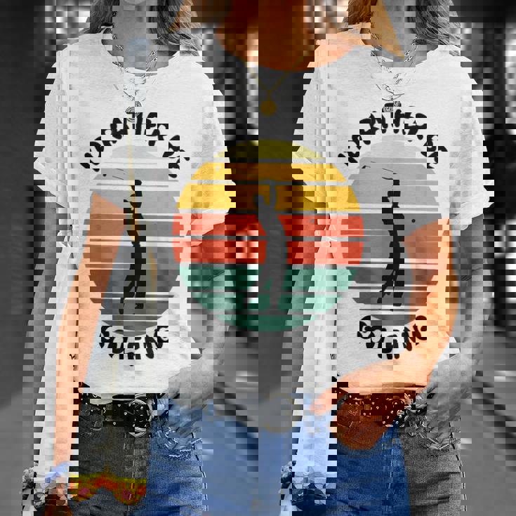 I'd Rather Be Golfing Golfer スポーツアパレル ゴルフ メンズ Tシャツ 彼女への贈り物