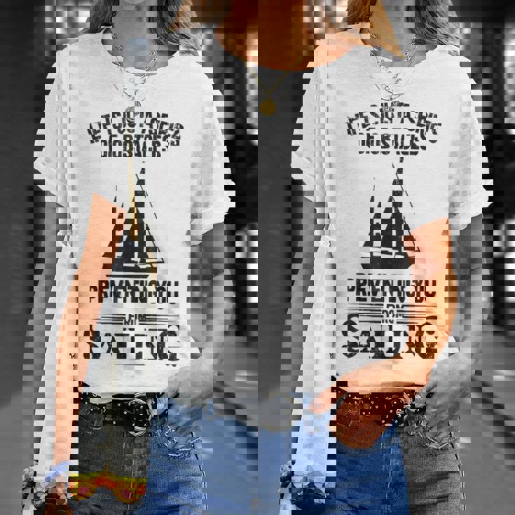 Life Is Just Aeries Obstacles セーリング ヨット Tシャツ 彼女への贈り物