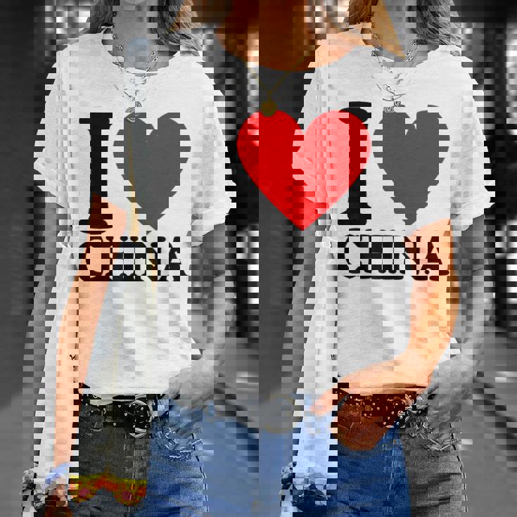 I Love China I Heart China Tシャツ 彼女への贈り物