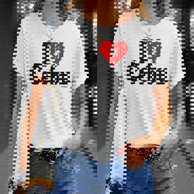 I Love Heart Cebu フィリピン諸島 Tシャツ 彼女への贈り物