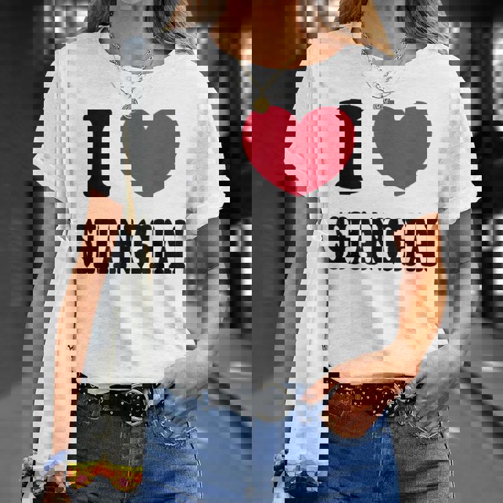 I Lovehanghai アイ・ラブ・シャンハイ Tシャツ 彼女への贈り物