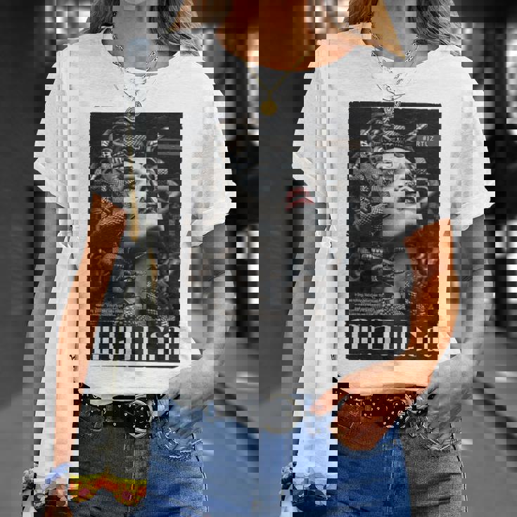 Medusa Backprint 女神の蛇 ギリシャ神話 バックプリント メデューサ 長袖tシャツ Tシャツ 彼女への贈り物