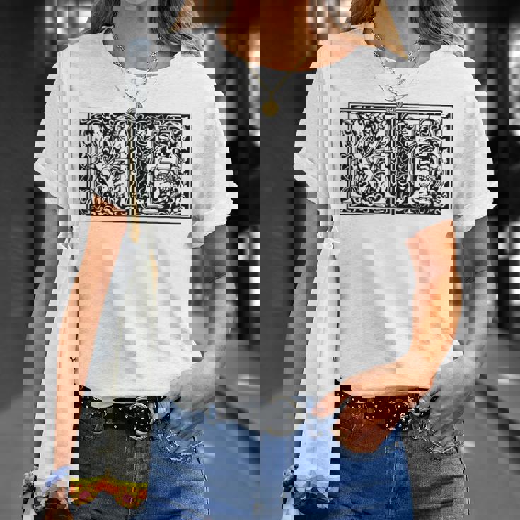 Mf イニシャルm F 名前 姓 オノマスティクス オノマトジー Tシャツ 彼女への贈り物