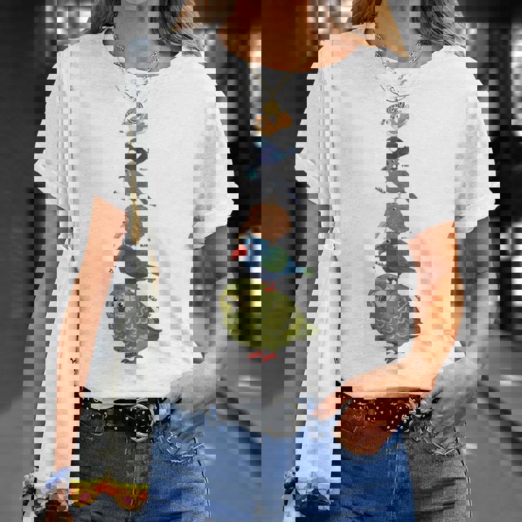 New Zealand Bird Lover Wildlife Bird Watching Kiwi Kakapo T-Shirt Gifts for Her