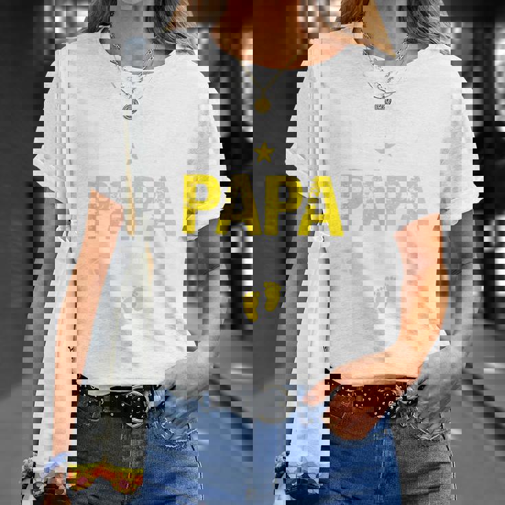 メンズ Promoted To Papa Est 2027Oon To Be Dad Tシャツ 彼女への贈り物