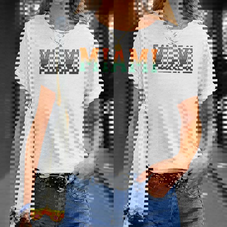 Retro Miamiintage Classic Miami Tシャツ 彼女への贈り物