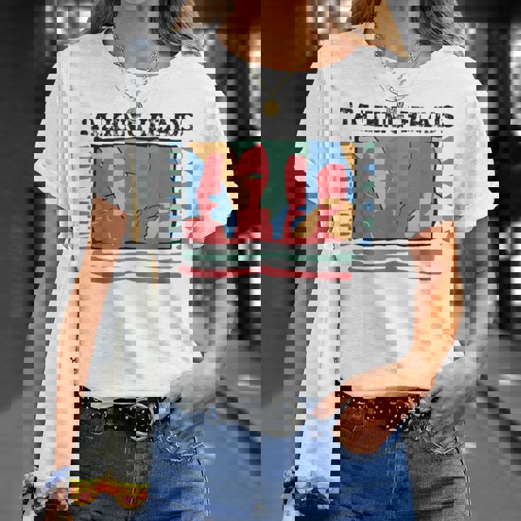 Talking Heads イエロー レトロ グラフィック Tシャツ 彼女への贈り物